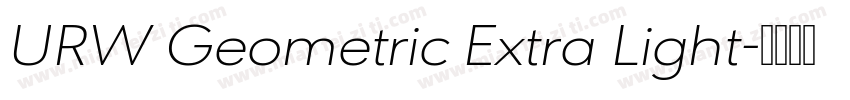 URW Geometric Extra Light字体转换
